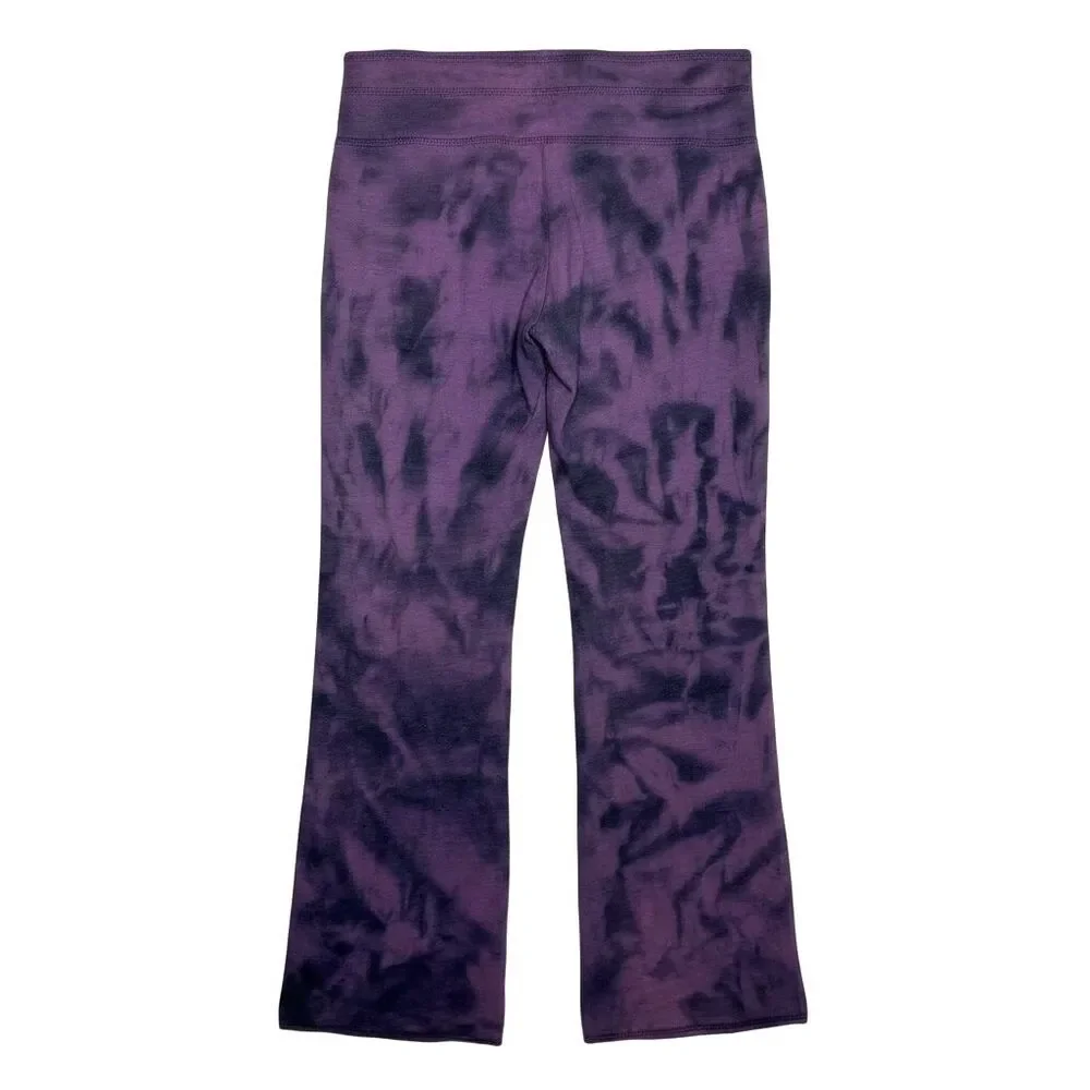 T Party Jacket Low Rise Pants Bundle Set Gothic Rhinestone Tie Dye Purple Gray L
